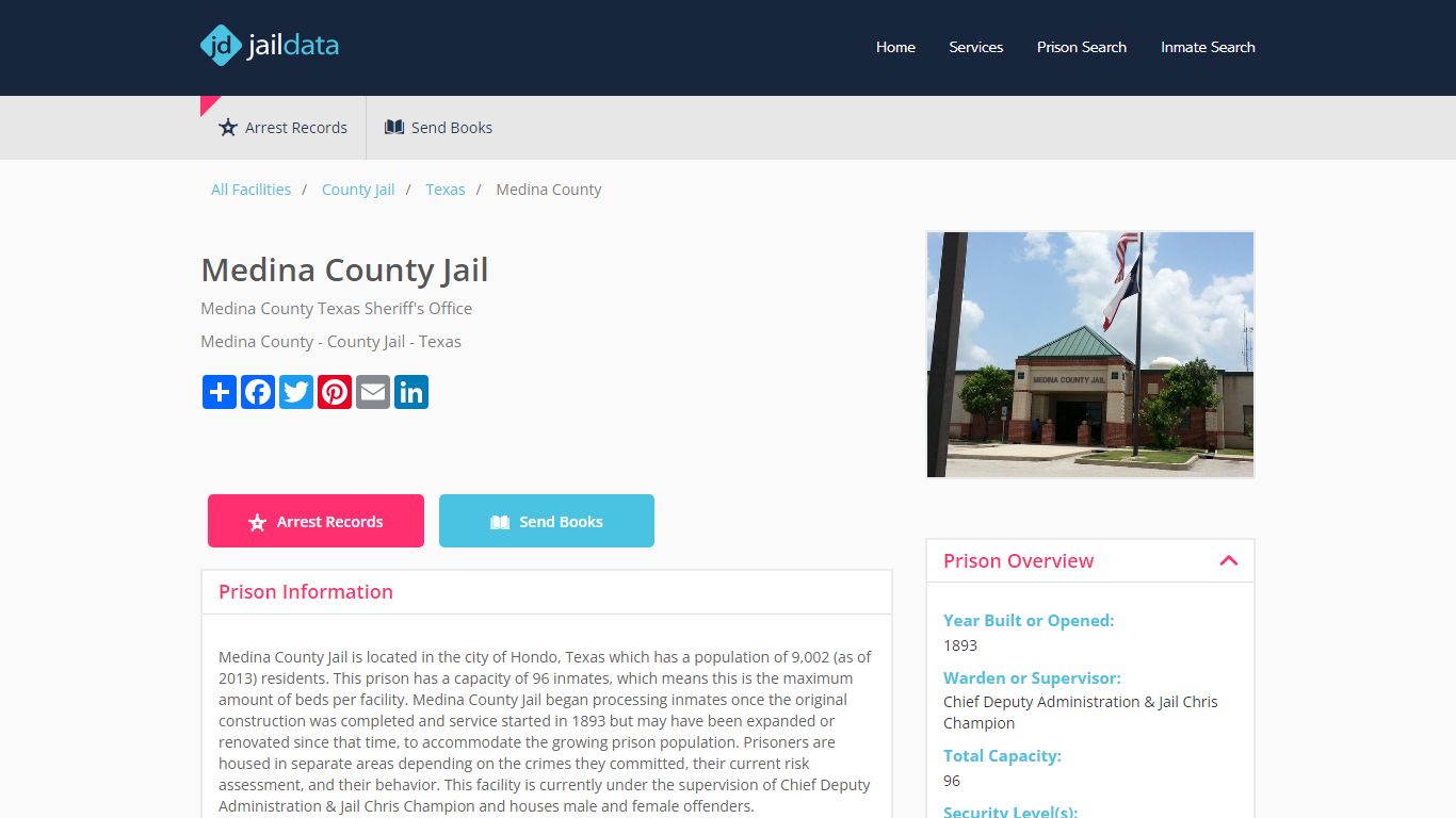 Medina County Jail Inmate Search and Prisoner Info - Hondo, TX
